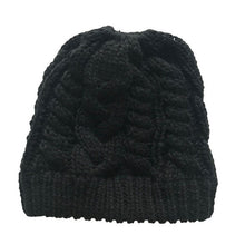 Load image into Gallery viewer, Ponytail Beanie Hat New Women Ponytail Stretch Knitled Crochet