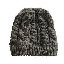 Load image into Gallery viewer, Ponytail Beanie Hat New Women Ponytail Stretch Knitled Crochet