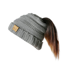 Load image into Gallery viewer, Ponytail Beanie Hat 2019 New Style Children Ponytail Beanie Crochet Knitted Winter