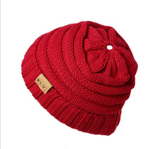 Load image into Gallery viewer, Ponytail Beanie Hat 2019 New Style Children Ponytail Beanie Crochet Knitted Winter